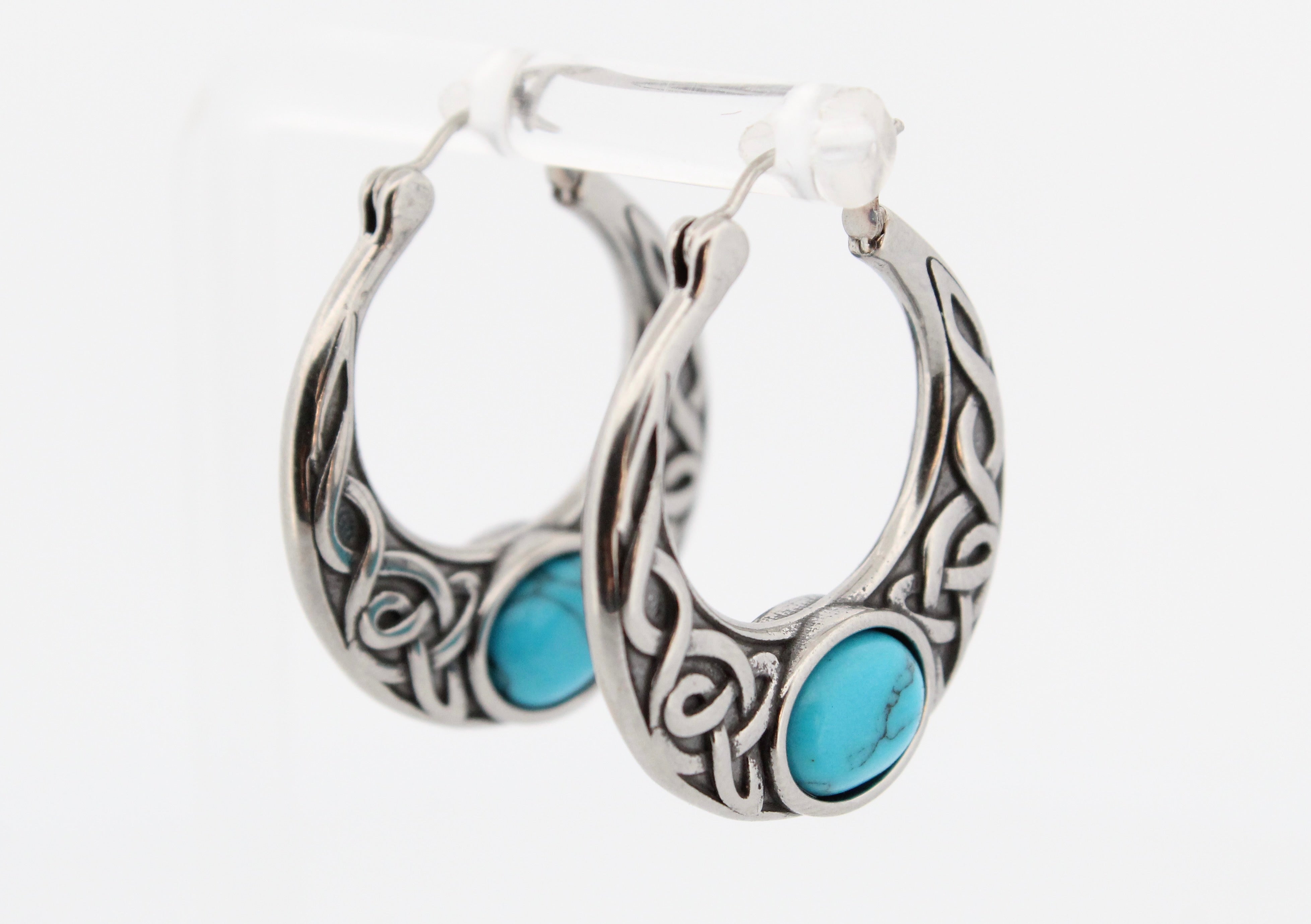 MYSTIC BLUE HOOP EARRINGS