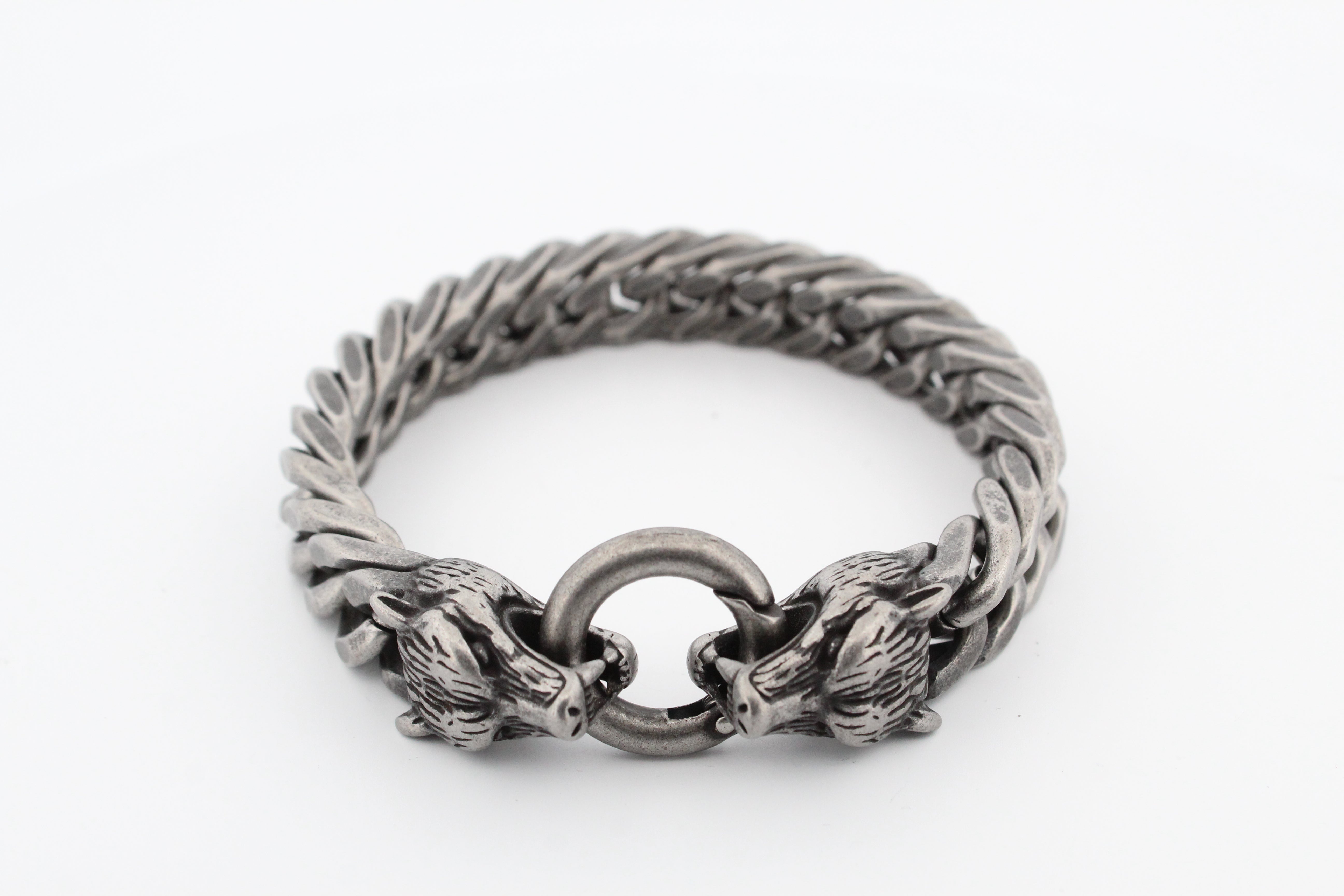 WOLF HEAD VINTAGE CHAIN BRACELET